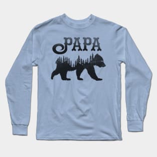 Papa Bear (Black) Long Sleeve T-Shirt